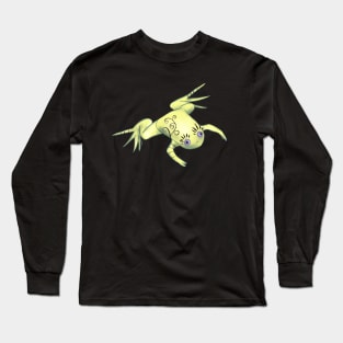 Weird Frog With Funny Eyelashes Digital Art Long Sleeve T-Shirt